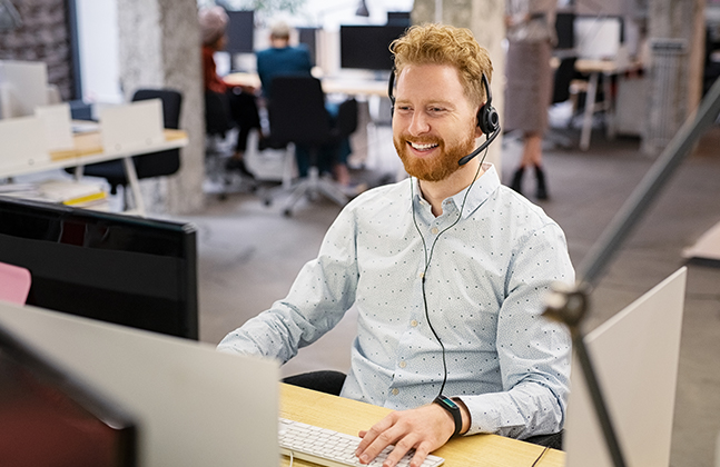 Man On Computer