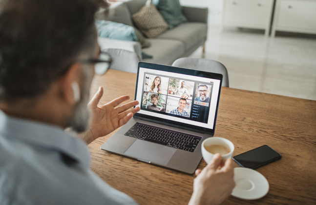 Man using computer