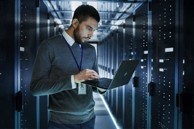 Person using a computer