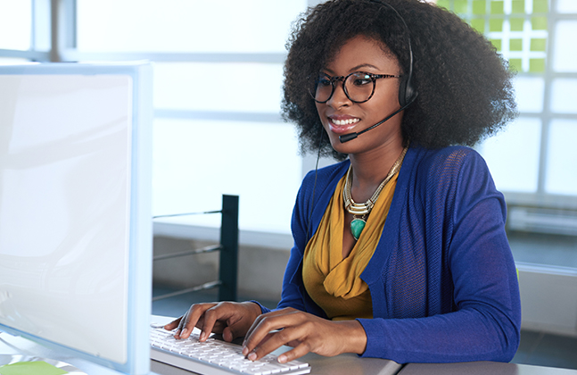 Woman Using Computer