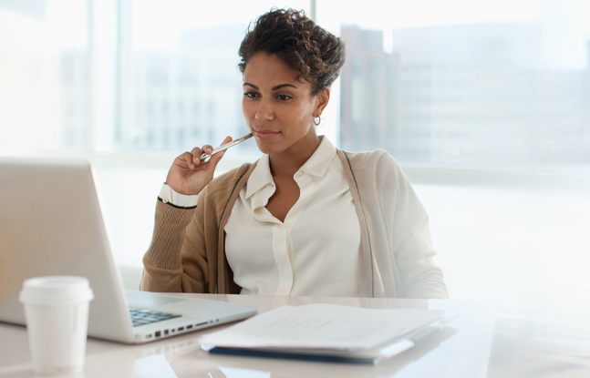 Woman on computer